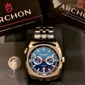 Archon Sealiner Automatic Watch Swiss  Luminova